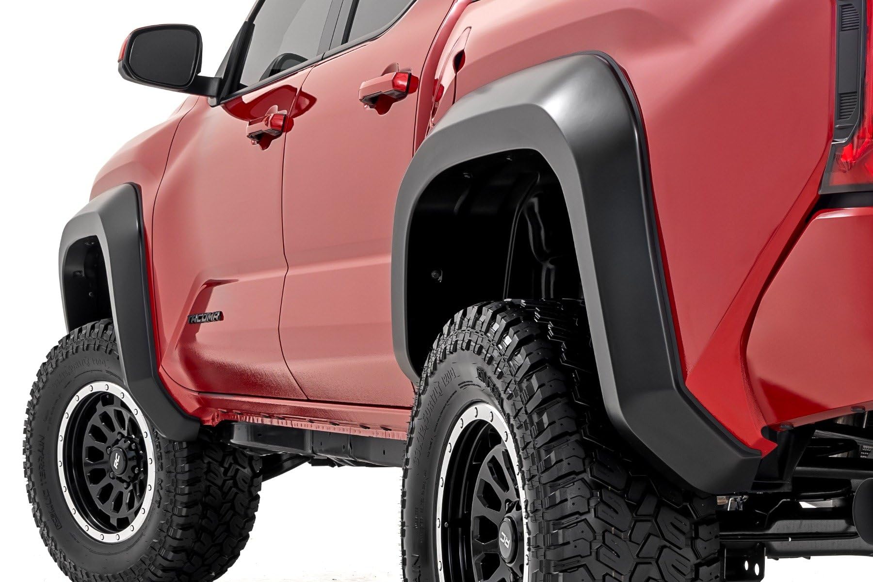 Photo 1 of Rough Country Sport Fender Flares for Toyota Tacoma (2024-2026) - 5.75" Height, Up to 1.75" Tire Coverage, UV-Resistant ABS, Paintable Matte Black