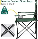 Trail Outdoor Leisure Trail Folding Camping Chair Green 100kg Capacity view 3