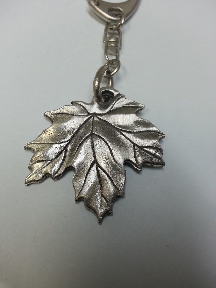 maple leaf key chain keychain pewter canada dad canandian