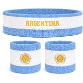 Suddora Country Headband &amp; Wristbands Set (Includes 2 Wrist &amp; 1 Head Sweatband), Highly Moisture Wicking