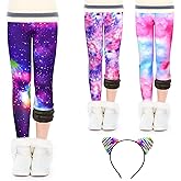 ZukoCert Girls Fleece Leggings Multipack Toddler Warm Winter Leggings for Girls in 4-10 Years Fleece Pants Girls