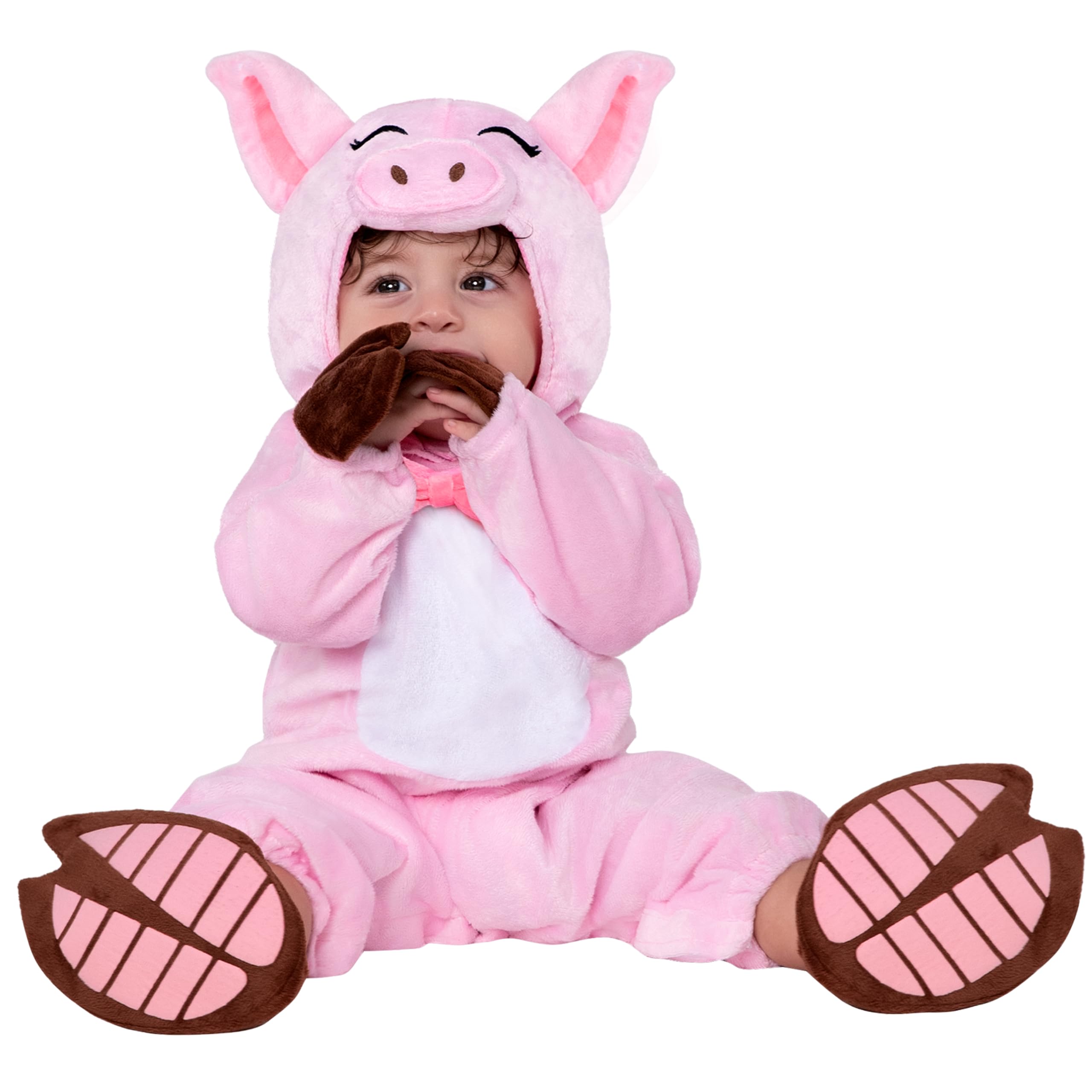 Spooktacular Creations Pink Baby Unisex Piggy Costume for Infant Toddler Halloween Trick or Treat Party, Farm Dress Up Party (6-12 months)