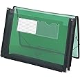 Smead Poly File Wallet with Closure, 2-1/4" Expansion, Flap and Cord Closure, Translucent, Letter Size, Green (71951)