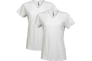 Gildan Women's Heavy Cotton V-Neck T-Shirt, 2-Pack