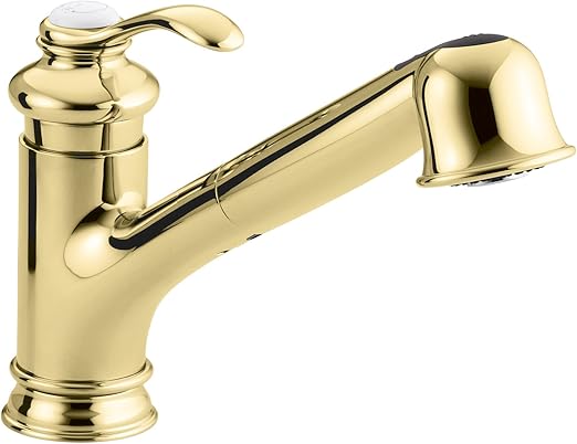 Kohler K 12177 Pb Fairfax R Single Three Hole Sink 9 Pull Out