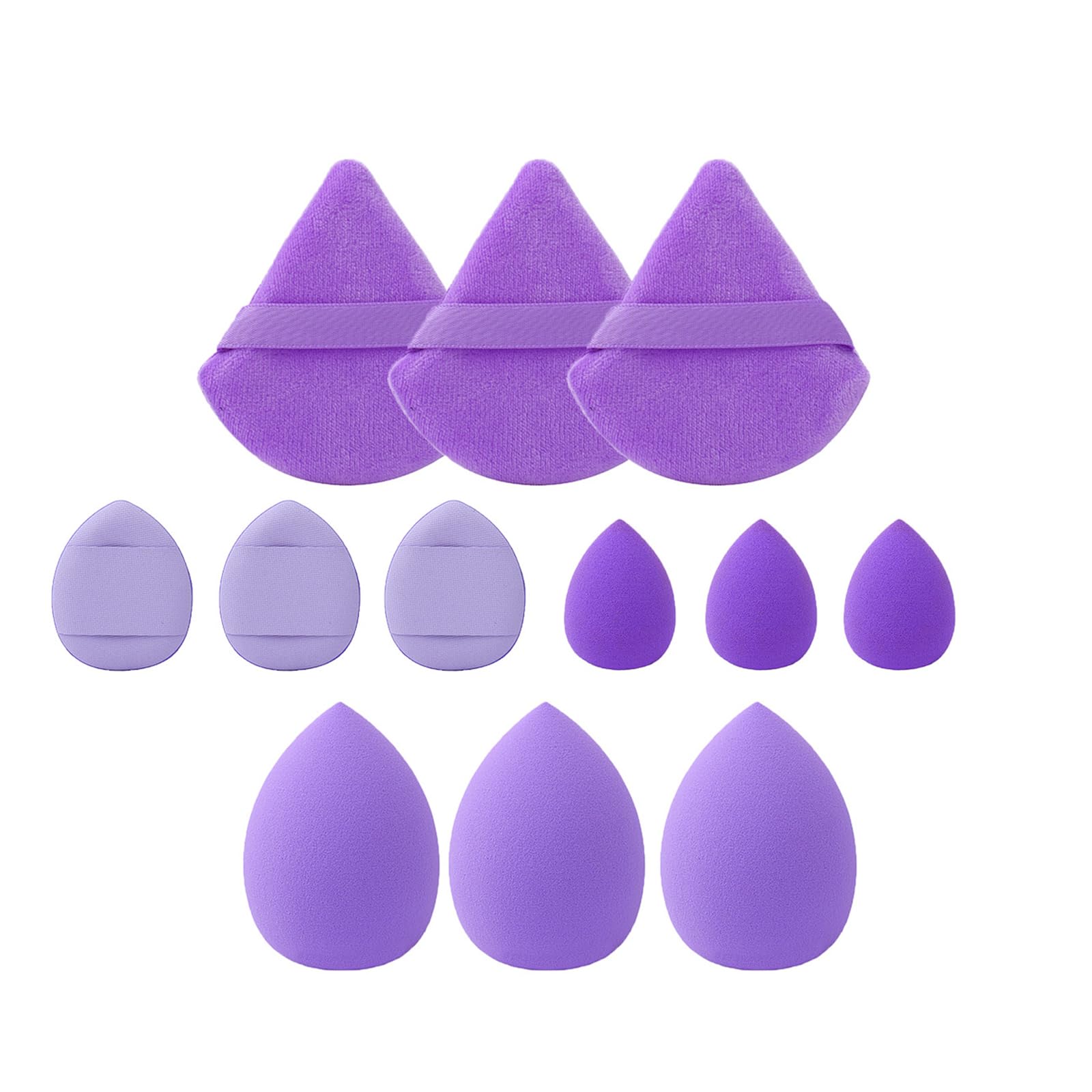 12 pcs Makeup Sponge Blender Sponges for Liquid, Cream, and Powder, Make up sponges for foundation Powder Puff Face Triangle Face Makeup Puff Wet Dry Dual-Use