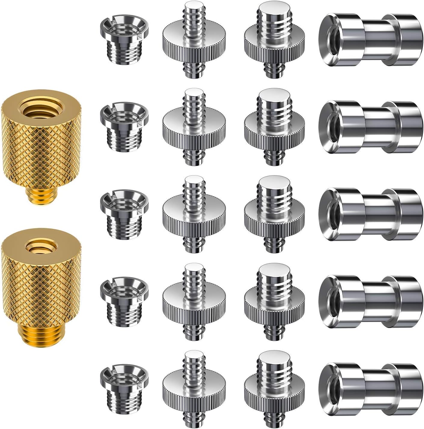 Muscccm Camera Screw 22 Pcs 1/4 Inch and 3/8 Inch Converter Threaded