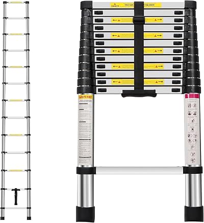 Neo Extendable Portable Foldable Telescopic Ladder EN131 3.8M Steel