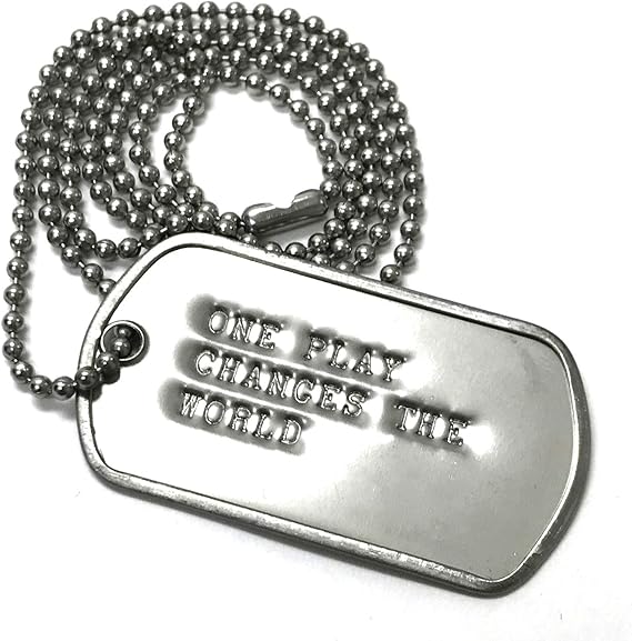 Amazon Co Jp 名言 ことわざ ドッグタグ Idタグ ひとつのプレーが世界を変えることもある Dp 078 Usa製 Dogtag 服 ファッション小物