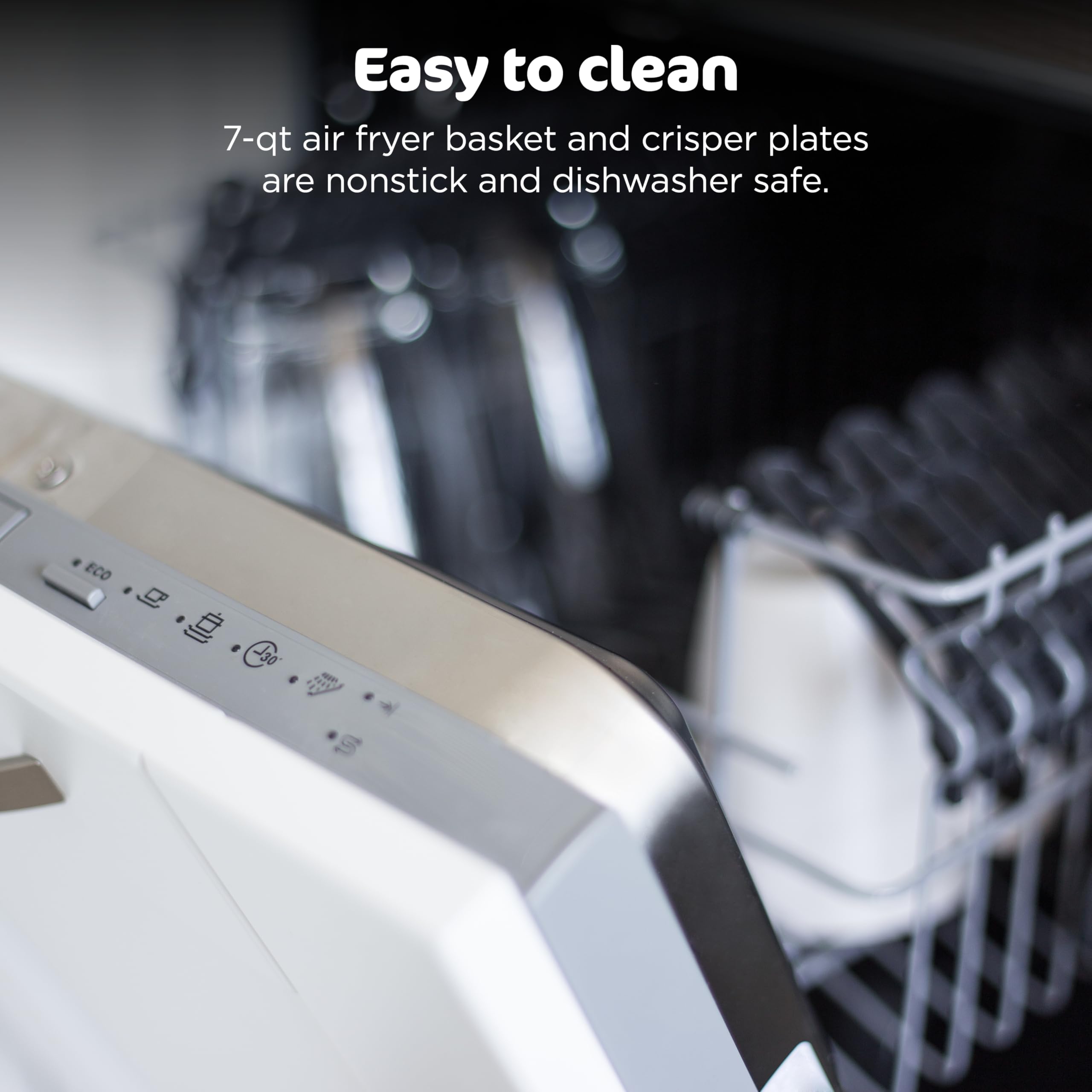 Ninja Foodi 6-in-1 FlexBasket Air Fryer with 7-QT MegaZone & Basket Divider for Large Proteins & Full Meals, Smart Finish Cook 2 Foods 2 Ways, Family Sized Capacity, Air Fry, Roast & More, Black DZ071