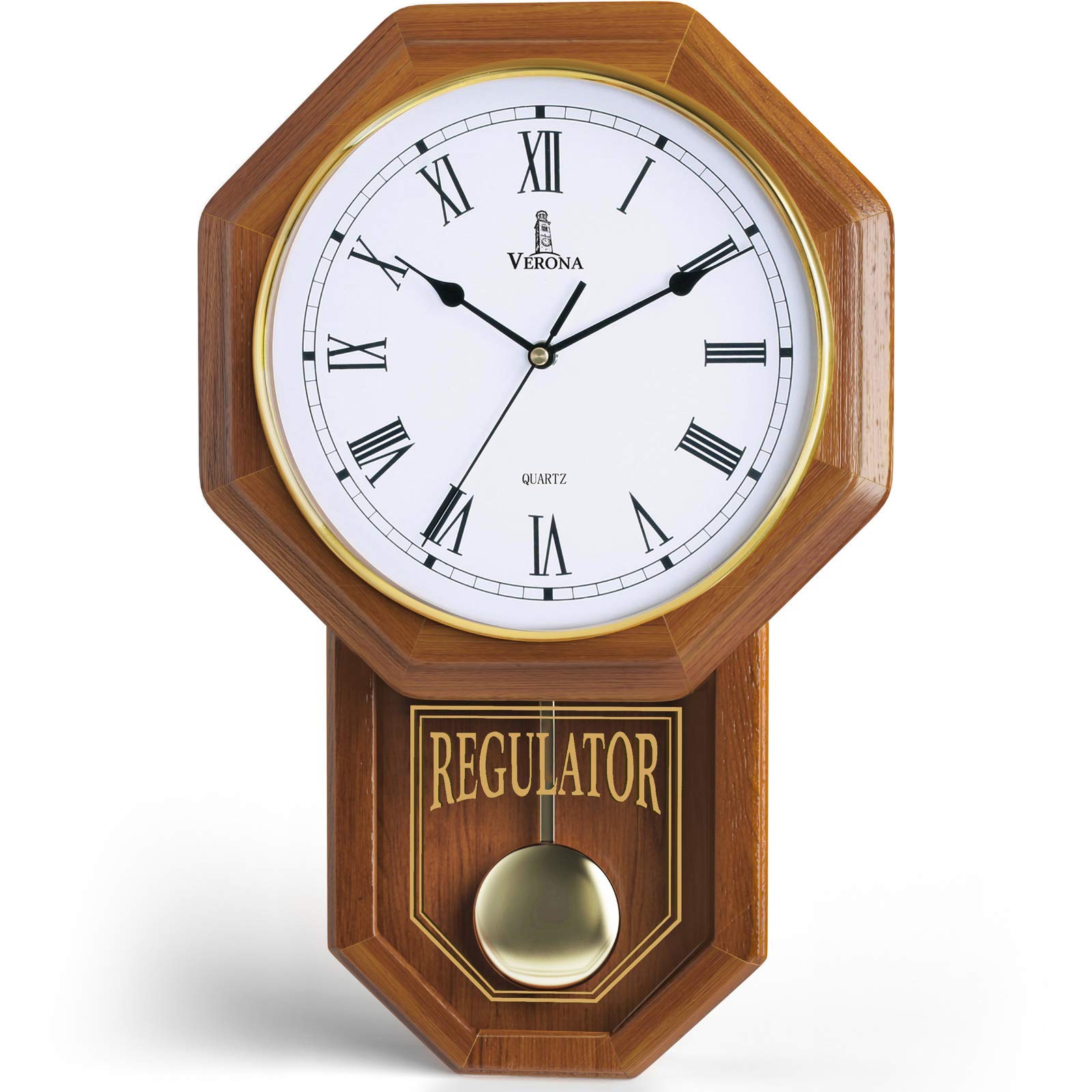 Pendulum Wall Clock Decorative Wood Wall Clock With Pendulum Schoolhouse Clock Regulator Design