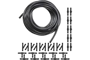 GKmow 4M/13Ft Universal Washer Fluid Hose with 30 Hose Connectors, Car Windshield Washer Hose Kit, for Most Car Windshield Washer Hose Connect Car Water Pump and Nozzles (Black)