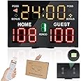 Ousmile Basketball Scoreboard with Timer Clock, Digital Scoreboard with Remote, Portable Battery Powered Electronic Scoreboardfor Baseball/Tennis/Soccer/Volleyball/Ping Pong Games
