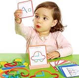 Jastown 120pcs Wooden Sticks & Rings Puzzles Montessori 3 4 5 Year Olds view 5