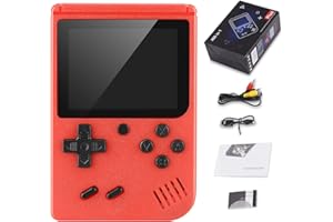 HONGJIN Handheld Game Console , Retro Mini Game Player with 500 in1 Classical Games , 3.0-Inch Color Screen Support for Connecting TV , Gift Christmas and Birthday (red)