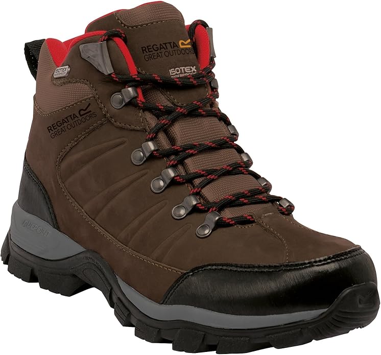 Regatta Great Outdoors Mens Borderline Mid Cut Hiking Boots (UK 12) (Chestnut) Amazon.co.uk