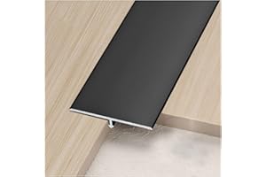 Aluminum Floor Transition Strip 8.8ft(3 Pieces*90 Cm (2.9 Ft)), Floor Flat Divider Strip for Joining Floor Gaps, Scratch-Resi