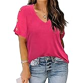 RITERA Plus Size Top For Womens Short Sleeve Shirt Casual Loose Tunic Blouse XL-5XL