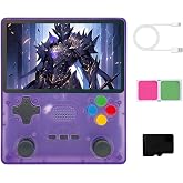 R39S Handheld Game Console with 20000+ Classic Games, 4&rdquo; Large Screen Mini Video Gaming Console Support Gamepad, TV Output, Portable Pocket Games Console for Two Players, 15+ Emulators (Purple)