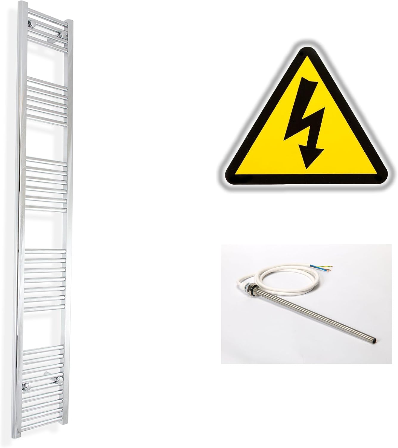 250 mm Ancho x 1800 mm de alto lleno eléctrico Radiador ...