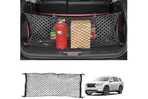Karltys Envelope Style Cargo Net for Nissan Pathfinder 2022-2024 2025, Highly Elastic Pathfinder Rear Trunk Cargo Net, Heavy Duty Nylon Mesh Storage Netting Organizer with Durable Hooks