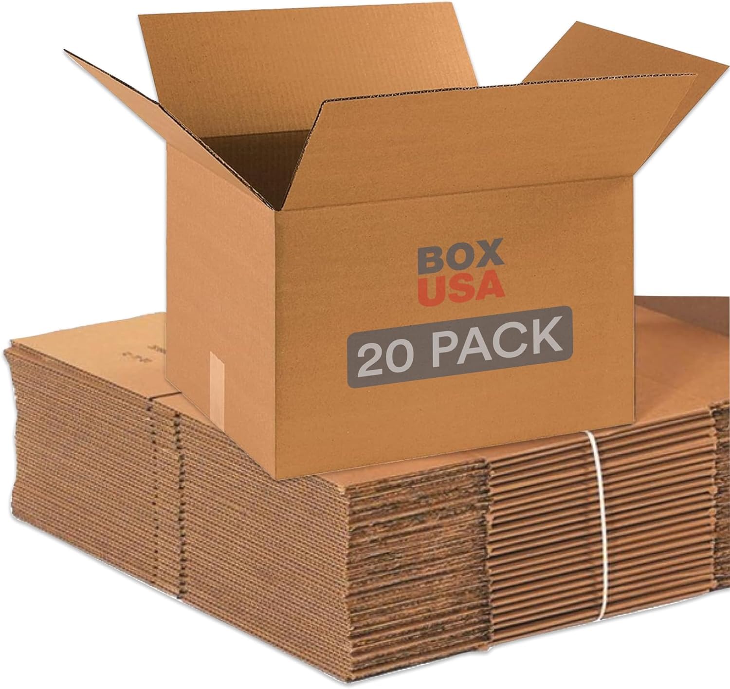 Photo 1 of   BOX USA Moving Boxes Medium 18"L x 14"W x 12"H 20-Pack | Corrugated Cardboard Box for Shipping, Mailing, Packing, Packaging and Storage 18x14x12