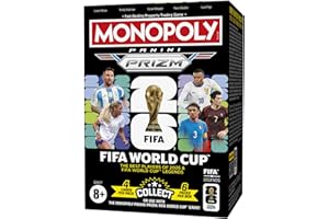 Monopoly Panini Prizm: FIFA World Cup Trading Cards Booster Box | Current Stars and FIFA World Cup Legends | Gifts for Soccer