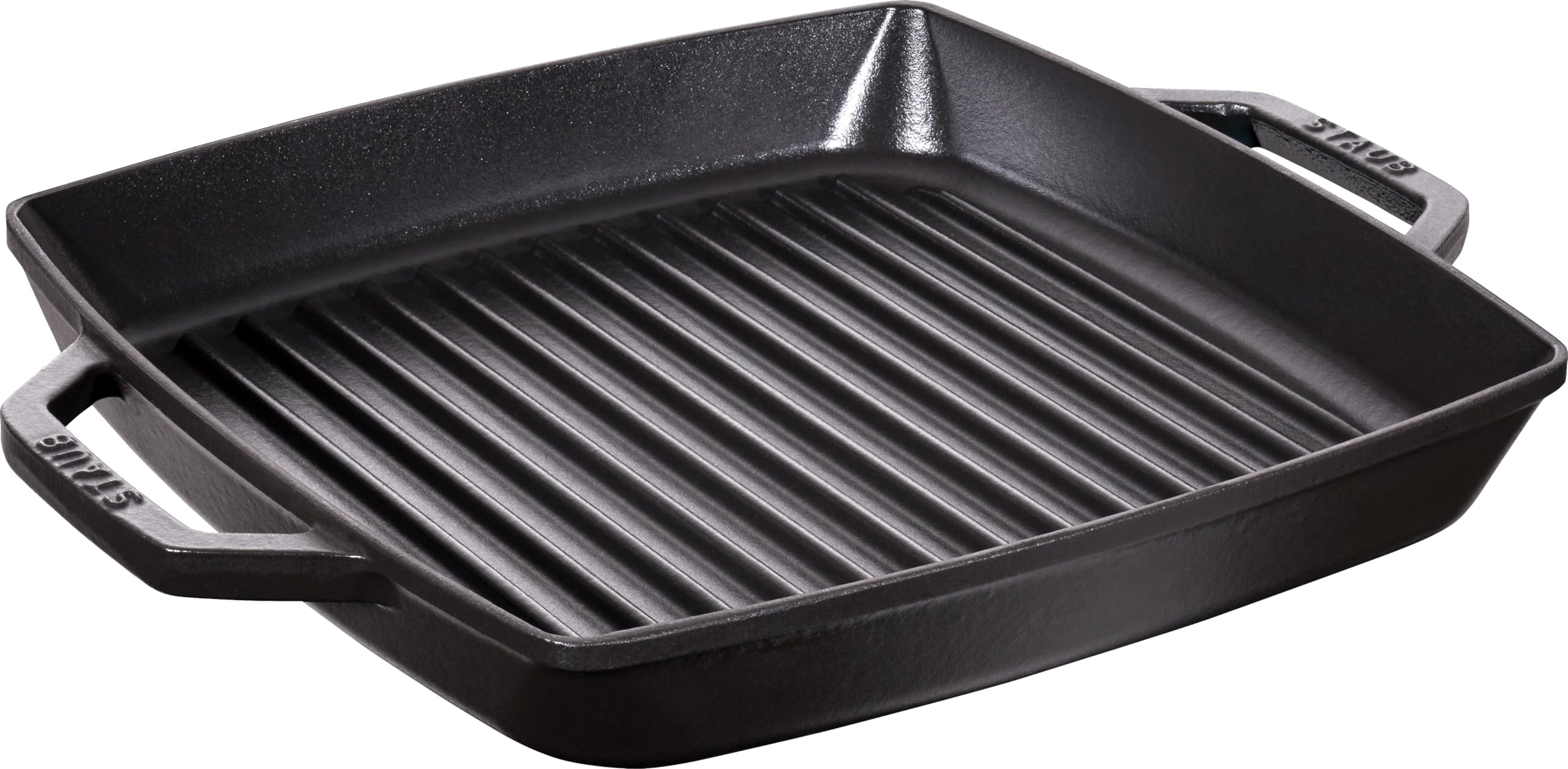 STAUB Cast Iron Double Handle Grill Pan 28 x 28 cm Black