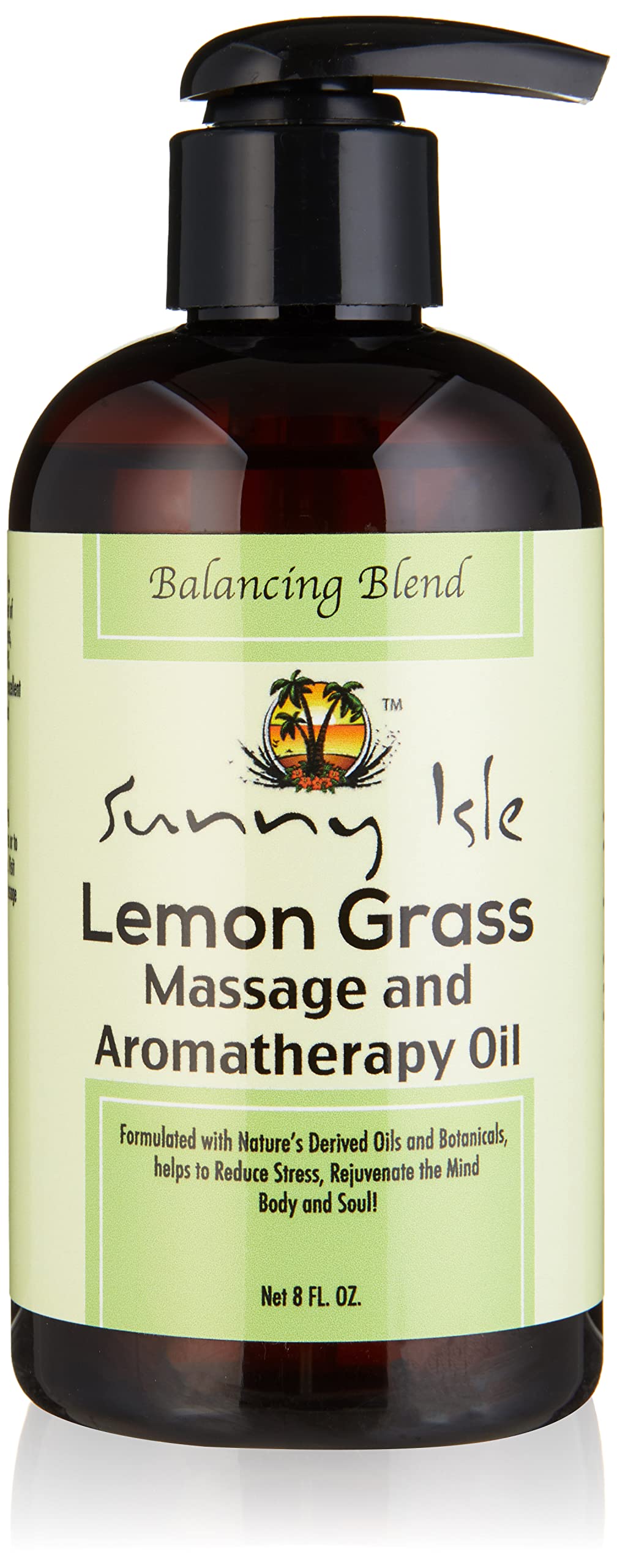 Sunny Isle Massage and Aromatherapy Oil, Lemon Grass, 8 oz