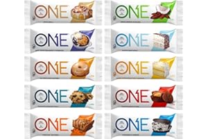 HEALTHIEST BARS One Protein Bars, Variety Pack Sampler, Gluten Free 20g Protein and Only 1g Sugar, 2.12 oz Bars (10 Pack) (1 Count (10 Pack))
