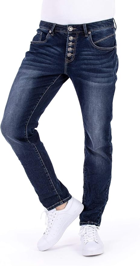 Blue Monkey Jeans Herren Gordan 40088 Slim Fit - Dunkelblau Mit Kontraststich
