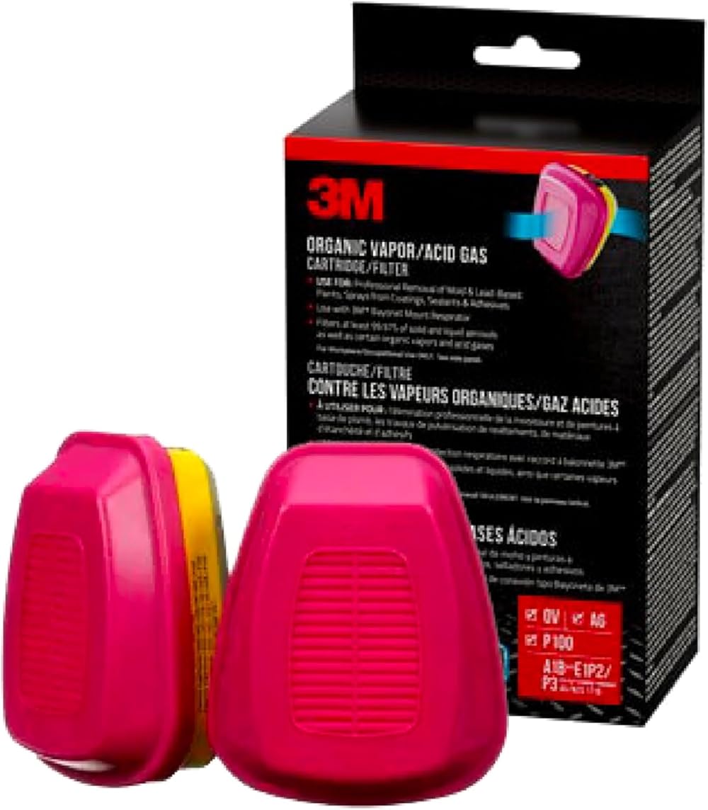 3M 60923HB1-C OV/AG/P100 Replacement Multi-Purpose Respirator Cartridges
