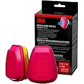 3M P100 Replacement Cartridges for Multi-purpose Respirator, Organic Vapour/Acid Gas, 2 Cartridges (1-Pair)