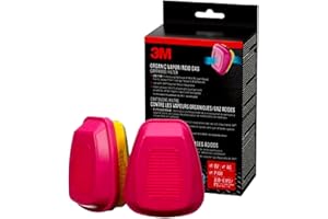3M P100 Replacement Cartridges for Multi-purpose Respirator, Organic Vapour/Acid Gas, 2 Cartridges (1-Pair)