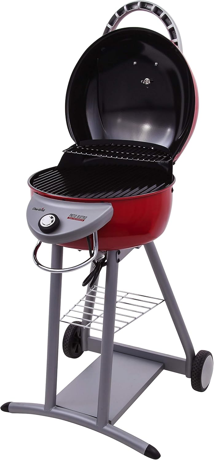 review Char-Broil 20602109 Patio Bistro TRU-Infrared Electric Grill, Red