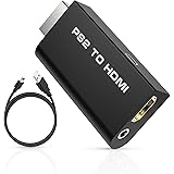 Rybozen PS2 to HDMI Converter Adapter, PS2 to HDMI Video Converter with 3.5mm Audio Output Cable for HDTV HDMI Monitor AV to 