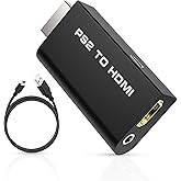 Rybozen PS2 to HDMI Converter Adapter, M209 - Supports All Playstation 2 Display Modes, 3.5mm Audio Output, Plug and Play, US