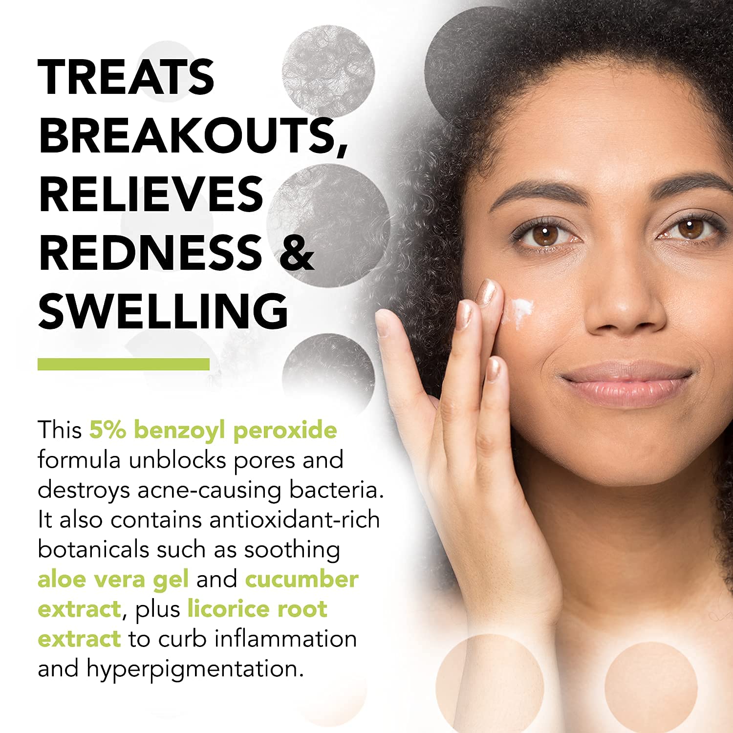 Humane Acne Spot Treatment Gel - 5% Benzoyl Peroxide Helps Unclog Pores and Provides Blemish Relief - Soothing Aloe Vera Gel and Licorice Root Extract - Vegan and Cruelty-Free - 1 Fl OZ