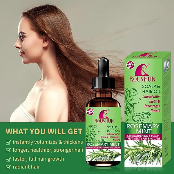 NEWVENPER ROSEMARY HAIR OIL FOR SCALP & NOURISHES, LIGHT WEIGHT, THICKENING MOISTURE AND HAIR LOSS REGROWTH, GROWTH FOR DRY DAMAGED HAIR CARE