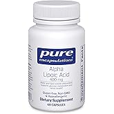 Pure Encapsulations Alpha Lipoic Acid 400 mg | ALA Supplement for Liver Support, Antioxidants, Nerve and Cardiovascular Health, Free Radicals, and Carbohydrate Support* | 60 Capsules