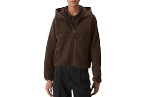 Locachy Women's Cozy Sherpa Fleece Winter Warm Hoodies Cute Casual Zipper Coat with Pockets 2025 Fashion Outwear