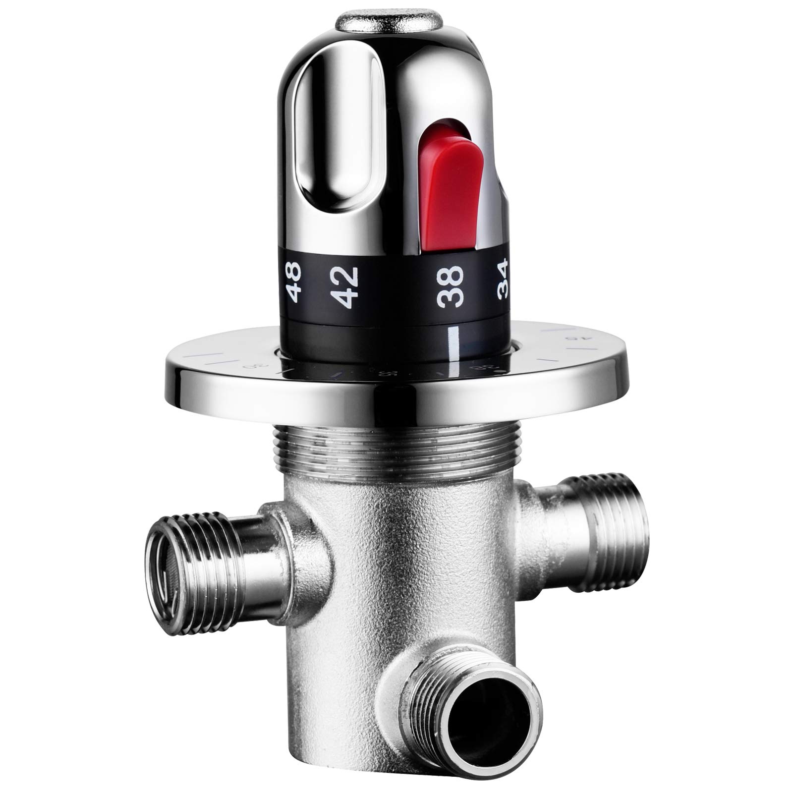 CIENCIA G1 / 2 Inch Bathroom Angle Valve for Solid Brass Chrome Three-Way Shower Switch Valve for Hand Shower Thermostatic Mixer Valve CTM505