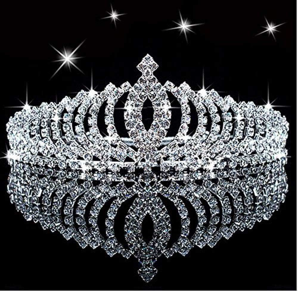 Sudatek Couronne De Princesse Fantaisie Et Strass Pour Enfant Couronne D Anniversaire Paillettes Diademe Avec Peigne Amazon Fr Cuisine Maison