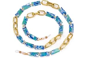 Dreamtimes Acrylic Eyeglass Chain Adjustable Lightweight Eyewear Retainer for Women Men color variety Sunglass Chain