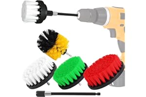 6 Pack Drill Brushes Power Scrubber Cleaning Brush,Drill Brush Extended Long Attachment Set, All Purpose Drill Scrub Brushes 