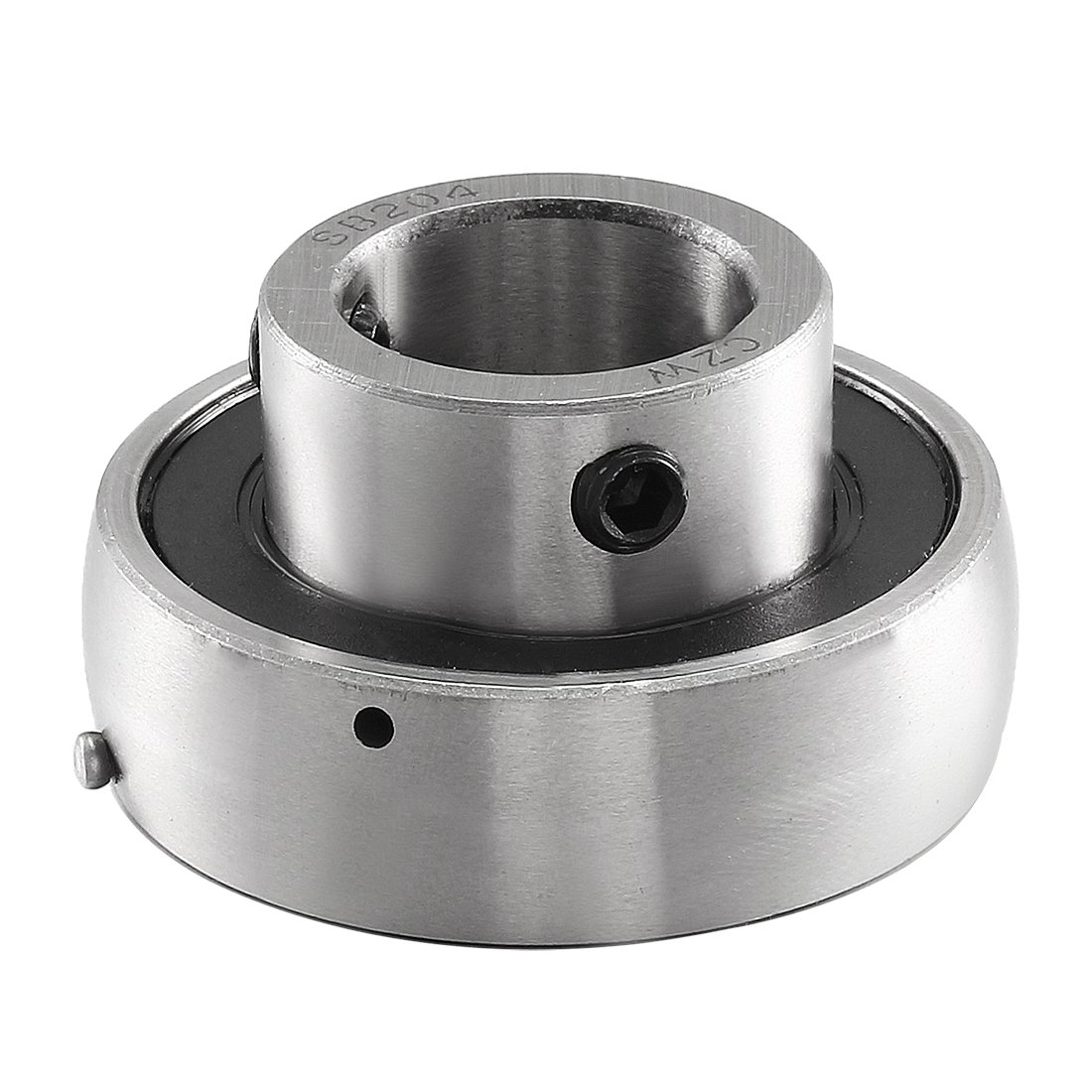 sourcingmap SB204 GCr15 20mm Inner Diameter Insert Mounted Ball Bearing Gray