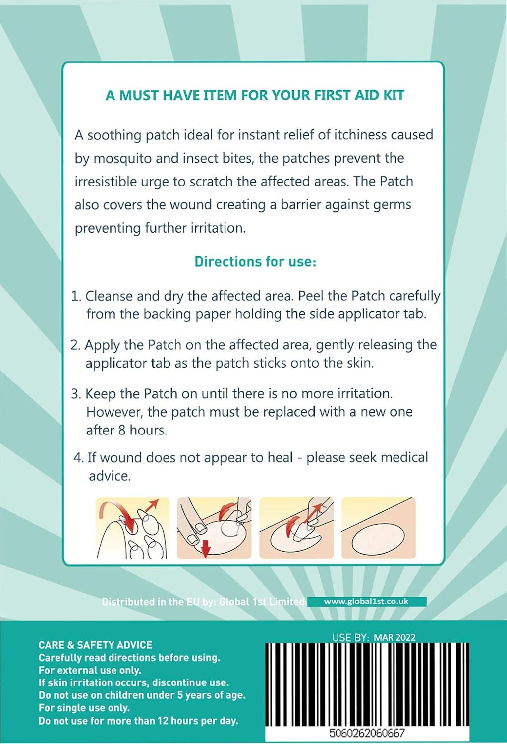 Vie Bite & Sting Relief Patches (10 Patches), 10 Count (Pack of 1) - Image 3