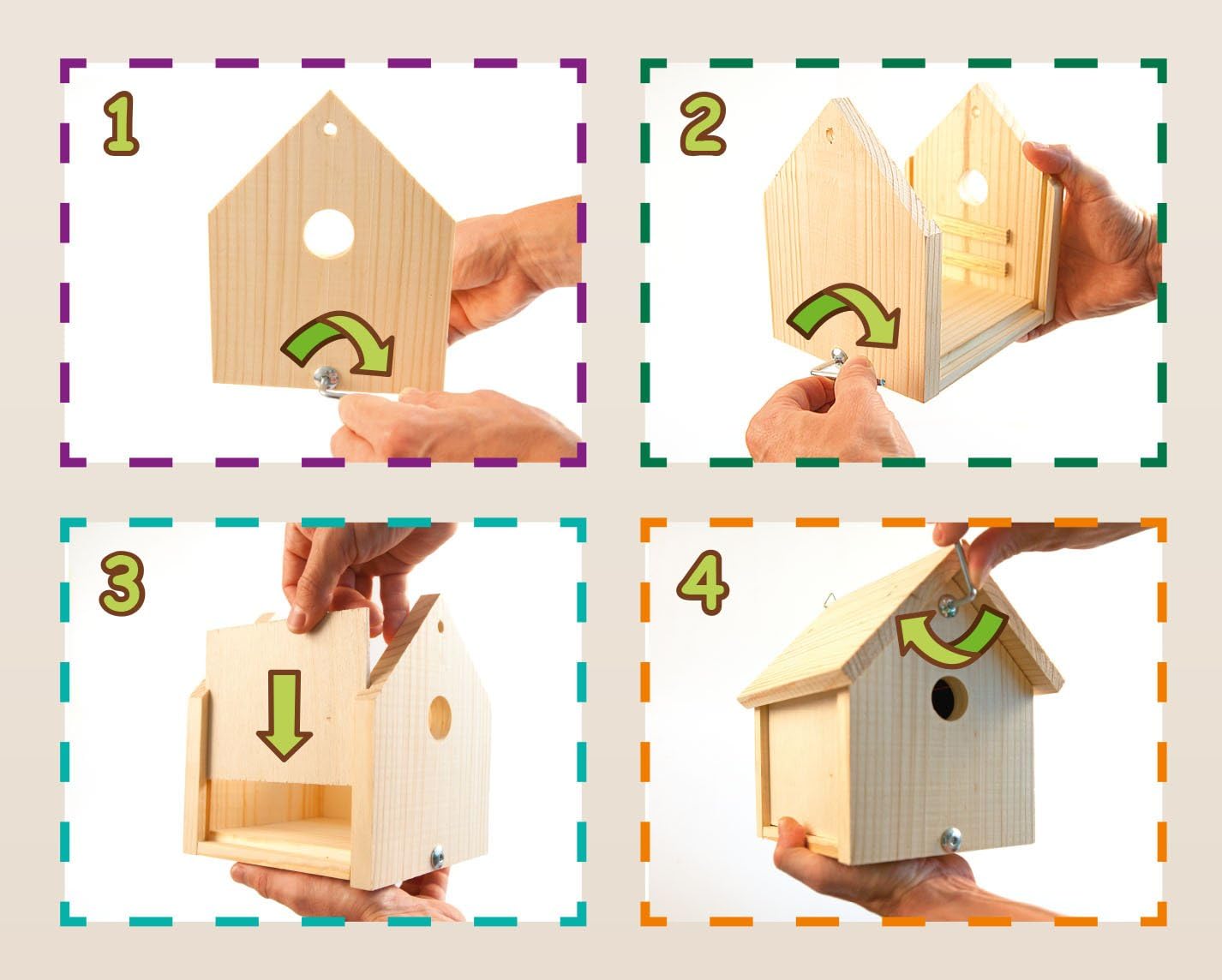 Windhager Nesting Box Kit Robin Bird House Build Your Own And Paint Beige, Includes Paint And Brush, 06945 - Image 4