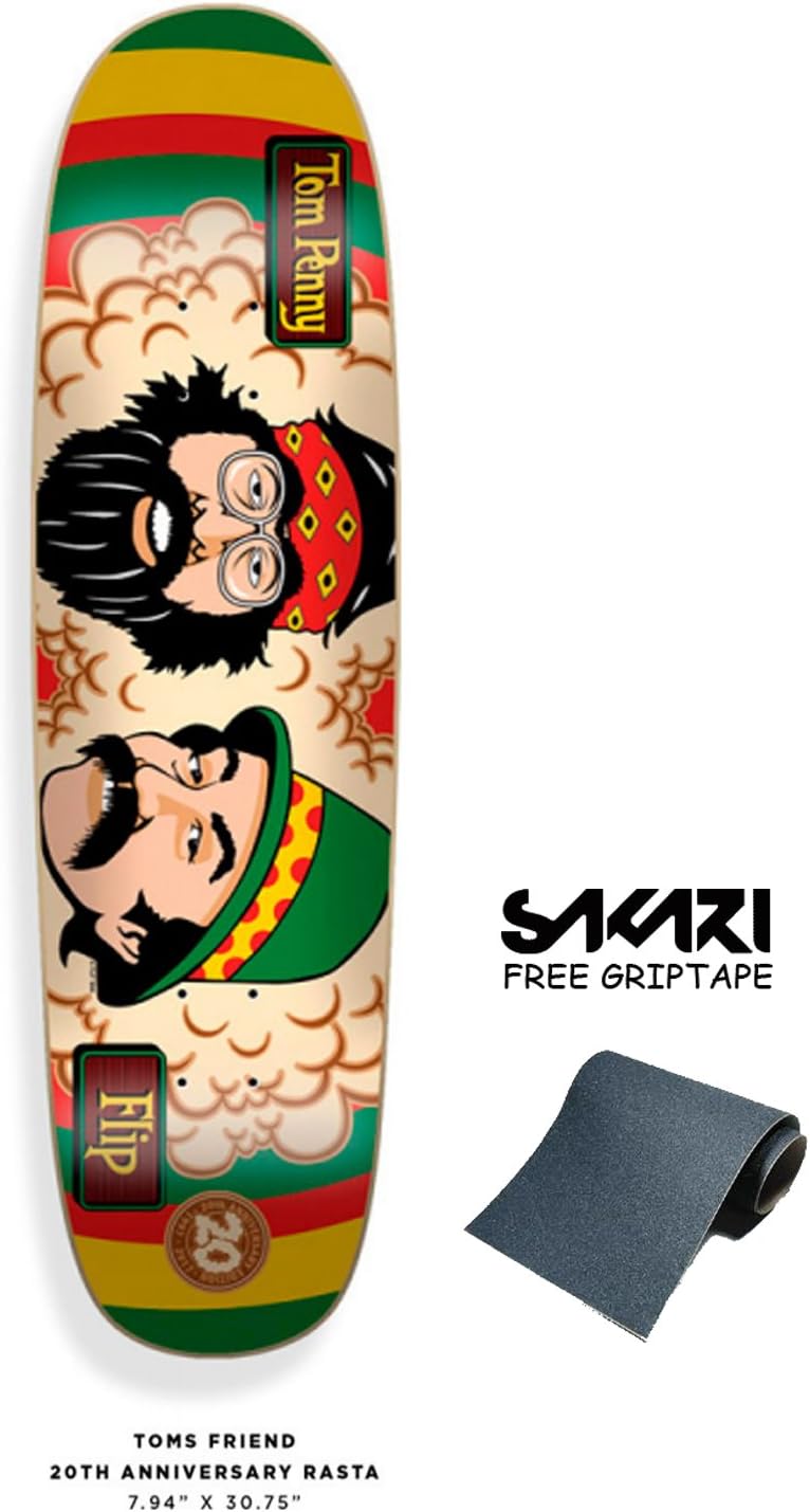 Flip Monopatín Skate Skateboard TOMS Friend 20th Anniversary Rasta 7,94¨