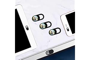 3pcs Plastic Camera Cover Webcam Cover Stained Glass Kitten Cat Shutter Slider for PC Laptops Phone Lens Sticker for Privacy 